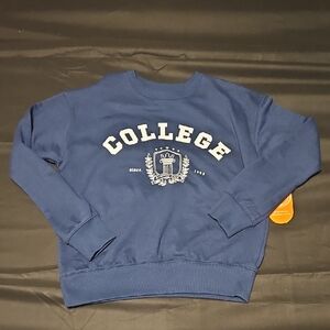 Wonder Nation Blue College Crew Neck Sweater